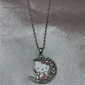 Hello kitty moon necklace